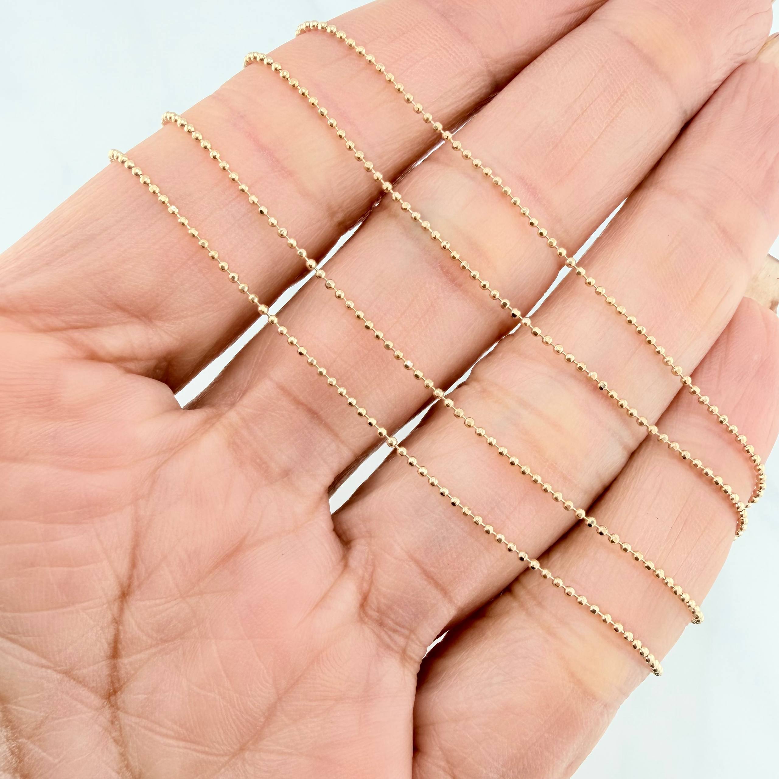 Cadena Militar 2.45 g / 19 3/4 in / 1 mm Oro Amarillo 18K