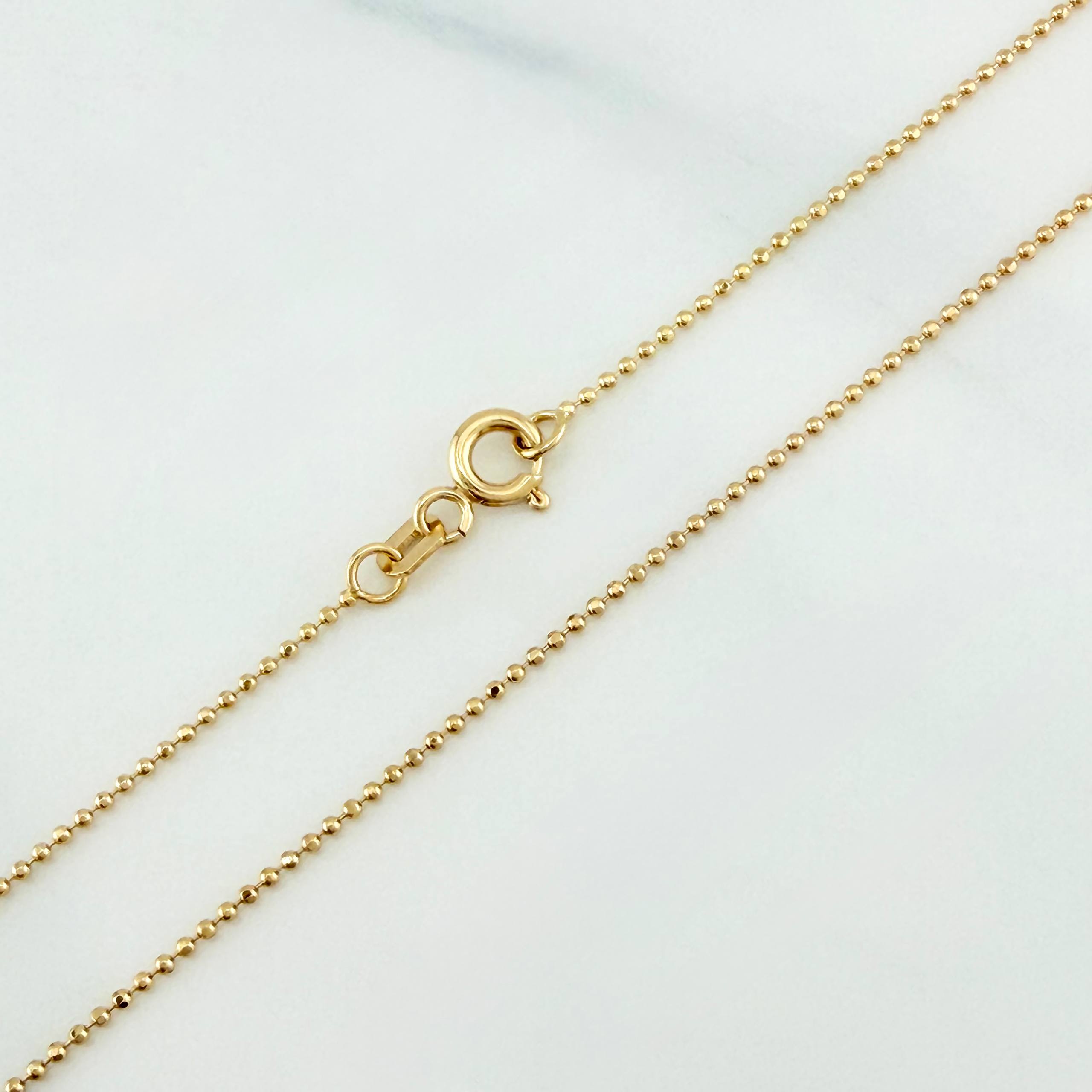 Cadena Militar 2.2 g / 19 3/4 in / 1 mm Oro Amarillo 18K