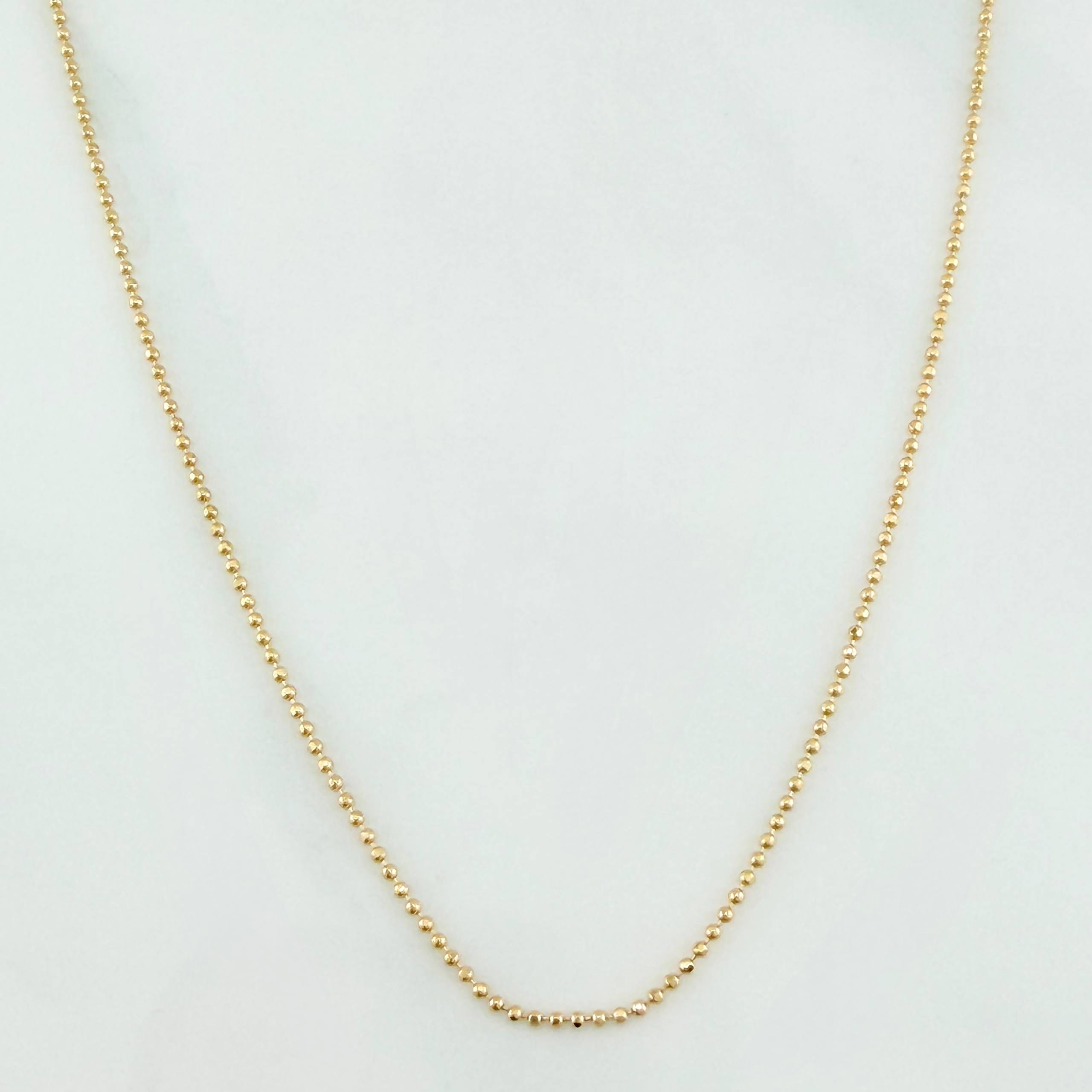 Cadena Militar 2.45 g / 19 3/4 in / 1 mm Oro Amarillo 18K