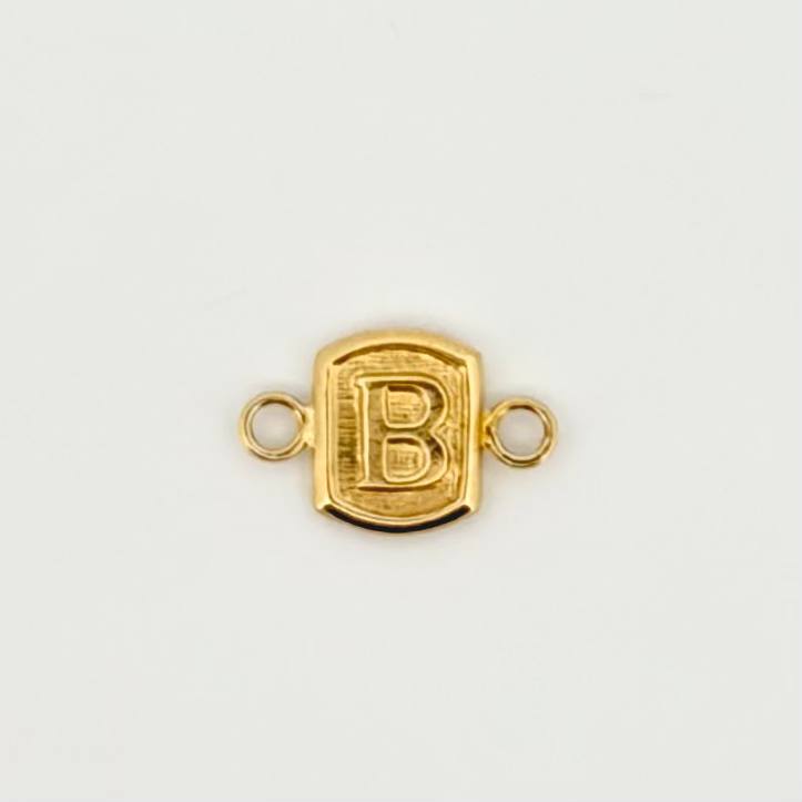 Herraje Letra B 0.25gr / 1/2 in / Oro Amarillo 18K