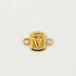 Herraje Letra V 0.35gr / 1/2 in / Oro Amarillo 18K