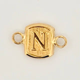 Herraje Letra N 0.25gr / 1/2 in / Oro Amarillo 18K