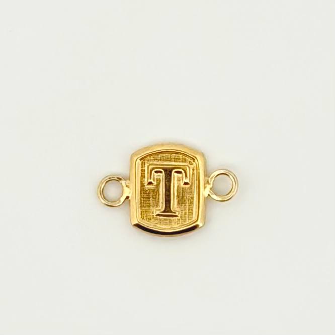 Herraje Letra T 0.3gr / 1/2 in / Oro Amarillo 18K