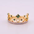 Ring Crown 3.65gr / T6 1/4 / Two Golds Yellow White 18K
