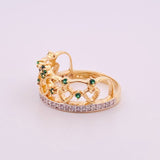 Ring Crown 3.65gr / T6 1/4 / Two Golds Yellow White 18K