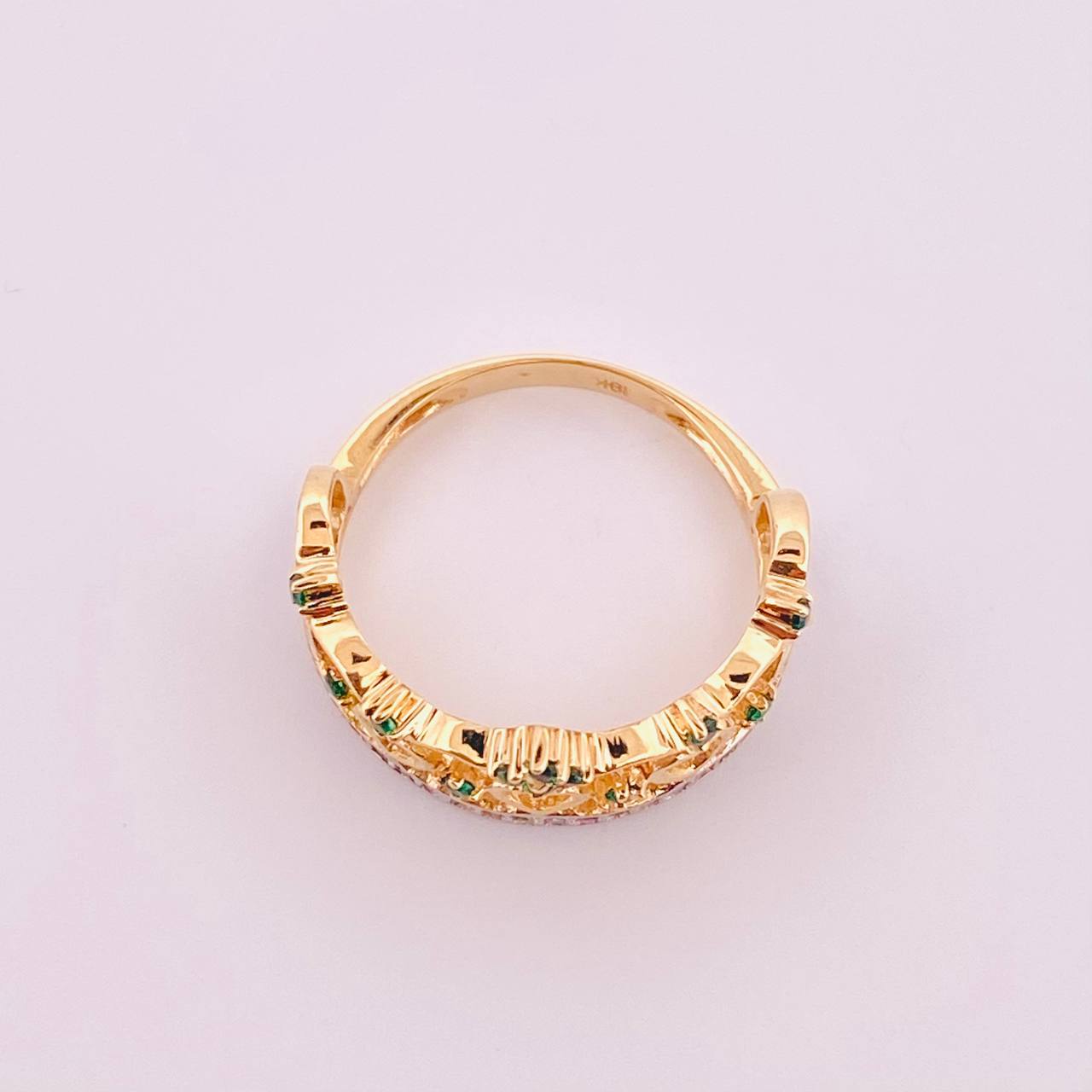 Ring Crown 3.65gr / T6 1/4 / Two Golds Yellow White 18K