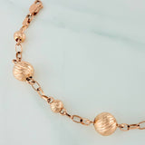 Pulso Tipo Militar 4.3gr / 7 3/4 in / 8mm-5mm Oro Rosa 18K %