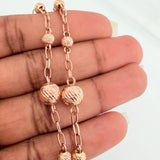 Pulso Tipo Militar 3.9gr / 7 3/4 in / 8mm-5mm Oro Rosa 18K %