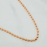 Cadena Militar Media Luna 21.4gr / 28 1/4 in / 3mm Oro Rosa 18K %