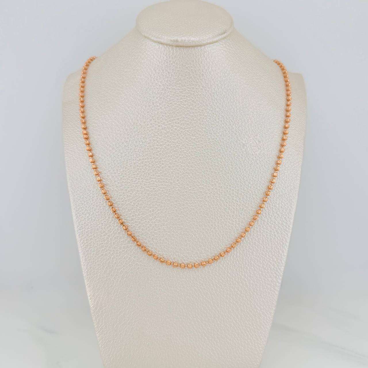 Cadena Militar Media Luna 21.4gr / 28 1/4 in / 3mm Oro Rosa 18K %