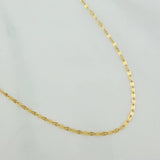 Cadena Flor Espejo 1.15gr / 23 3/4 in / 0.9mm Oro Amarillo +3 18K %