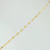 Cadena Flor Espejo 1.15gr / 23 3/4 in / 0.9mm Oro Amarillo +3 18K %