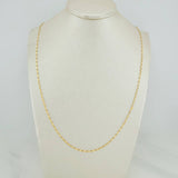 Cadena Flor Espejo 1.15gr / 23 3/4 in / 0.9mm Oro Amarillo +3 18K %