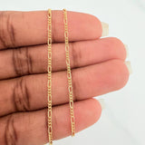 Cadena Figaro 1.85gr / 23 1/2 in / 1.5mm Oro Amarillo +1 18K %