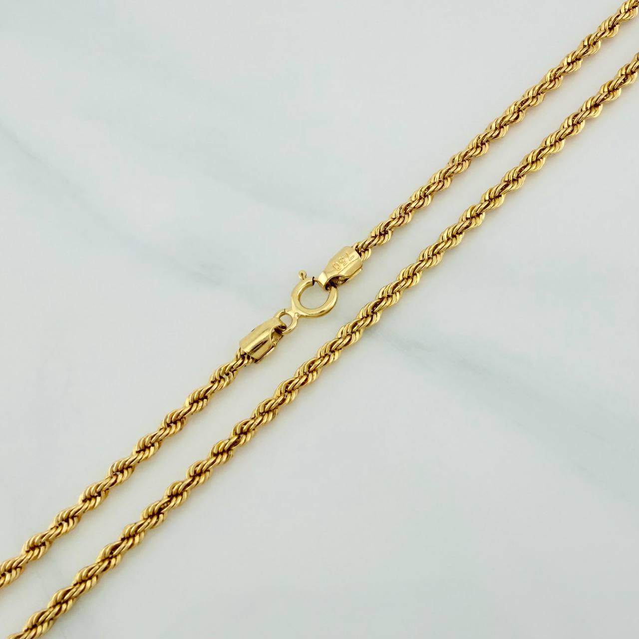 Cadena Lazo 2.85gr / 20 in / 2.15mm Oro Amarillo +3 18K %