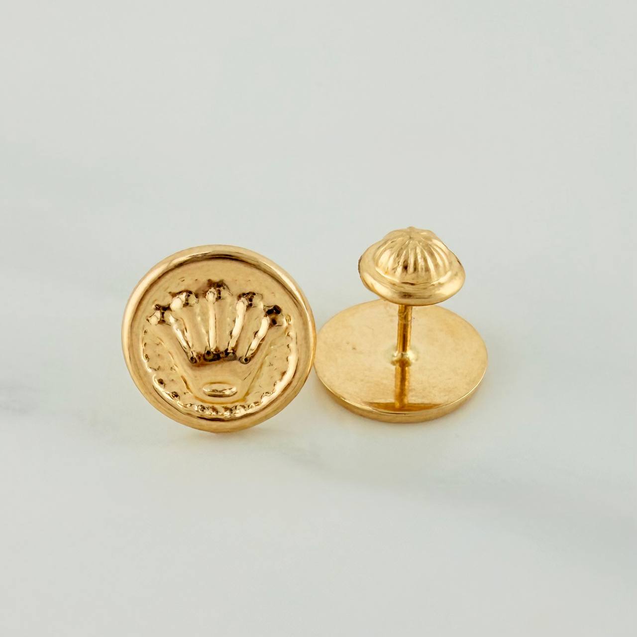 Topos Sello Corona 1.1gr / 8mm Oro Amarillo 18K &