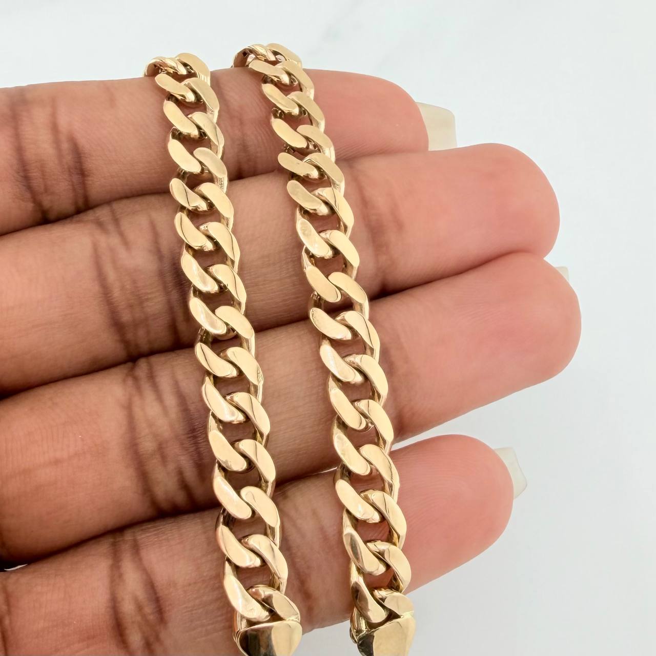 Pulso Cubano 10gr / 8 in / 6mm Oro Amarillo Nac.Esp. 18K $