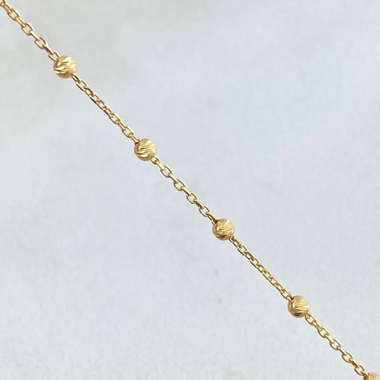 Military Type Bracelet 1.3gr / 17cm-19cm / Italian Spanish Yellow Gold 18K ©