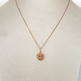 Set Cadena y Dije Veneciana + Rostro Oso 2.3gr / 17 3/4 in / 0.6mm Oro Rosa 18K %