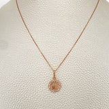 Set Cadena y Dije Veneciana + Corona 1.9gr / 17 3/4 in / 0.5mm Oro Rosa 18K %