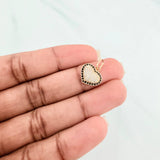 Dije Corazón Tupido 1.6 g / 3/4 in Oro Amarillo 18K