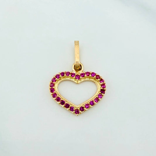 Dije Silueta Corazón 0.85 g / 3/4 in Oro Amarillo 18K