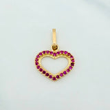 Dije Silueta Corazón 0.85 g / 3/4 in Oro Amarillo 18K