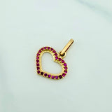Dije Silueta Corazón 0.85 g / 3/4 in Oro Amarillo 18K