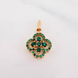 Double Clover Pendant 1.45 g / 3/4 in 18K Yellow Gold