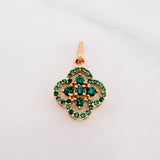 Double Clover Pendant 1.45 g / 3/4 in 18K Yellow Gold