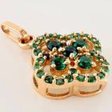 Double Clover Pendant 1.45 g / 3/4 in 18K Yellow Gold