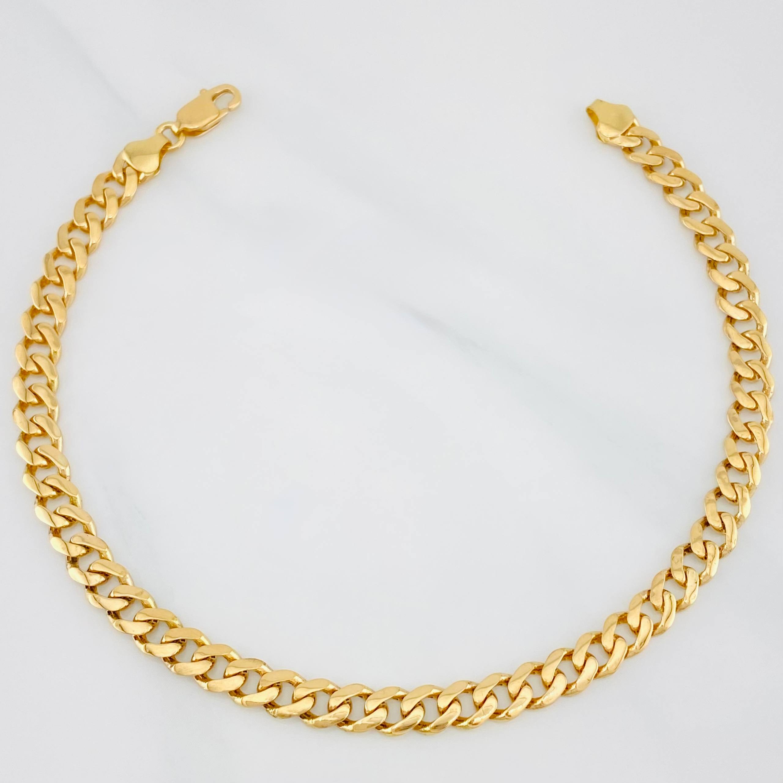 Pulso Cubano 5.35 g / 8 in / 4.95 mm Oro Amarillo 18K