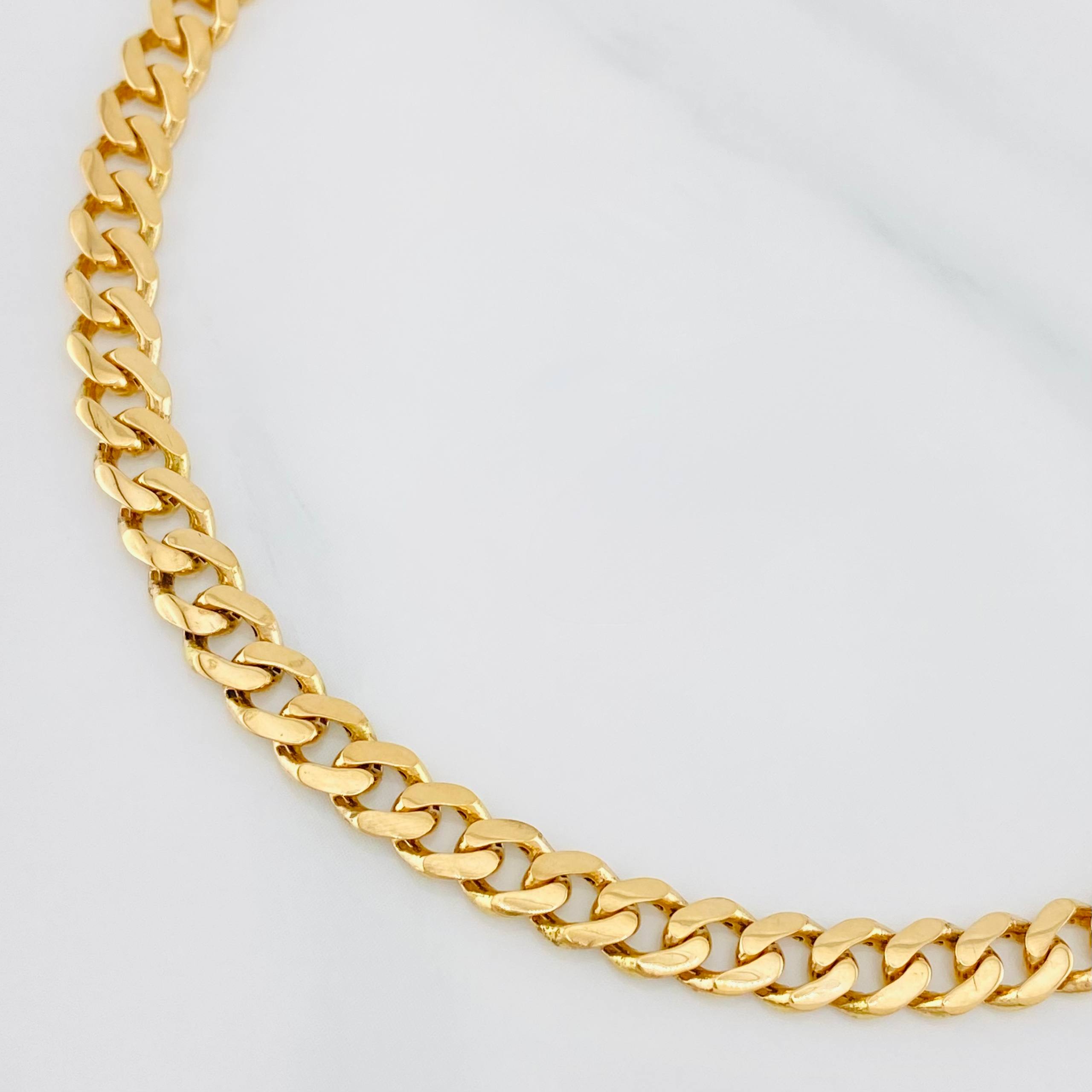 Pulso Cubano 5.35 g / 8 in / 4.95 mm Oro Amarillo 18K