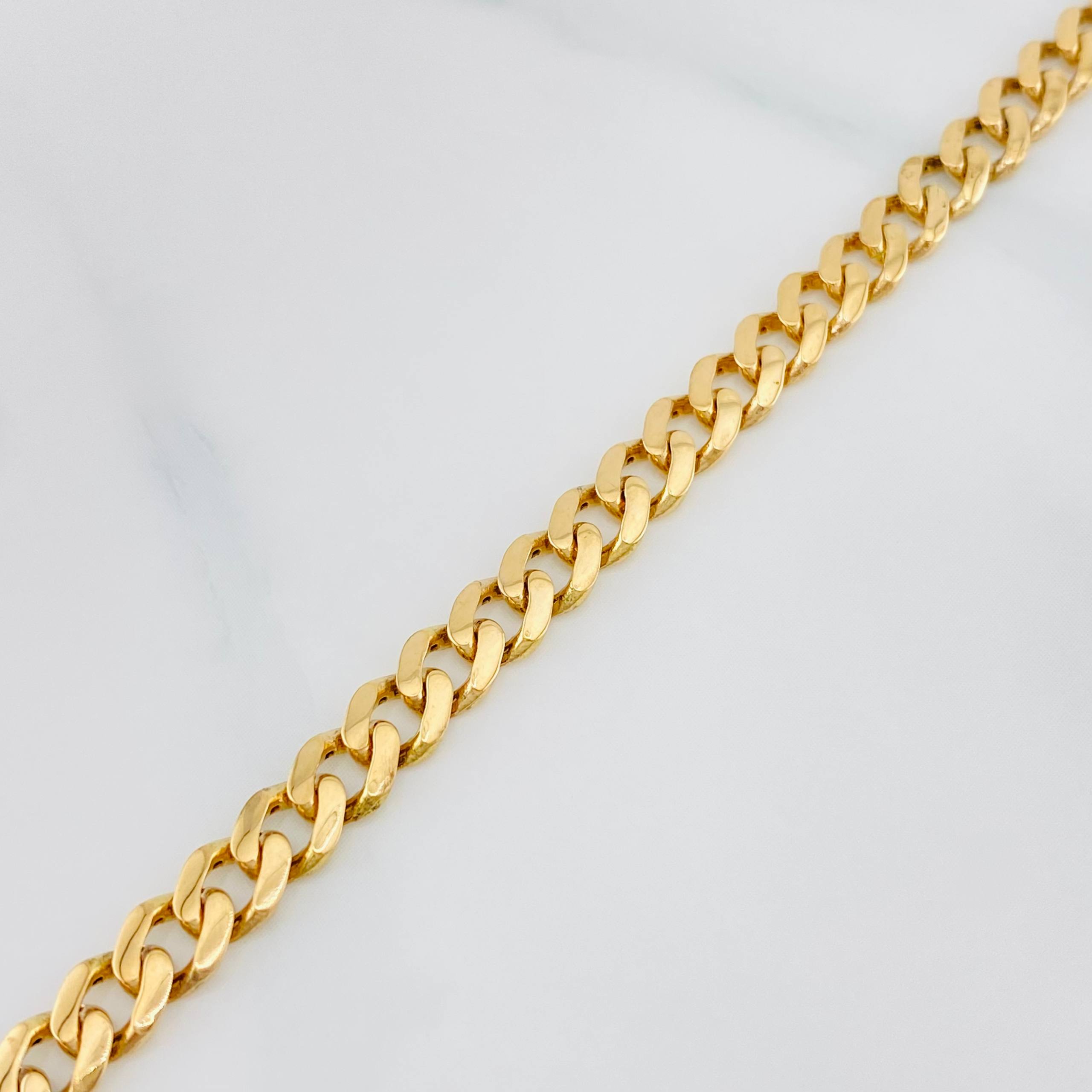 Pulso Cubano 5.35 g / 8 in / 4.95 mm Oro Amarillo 18K