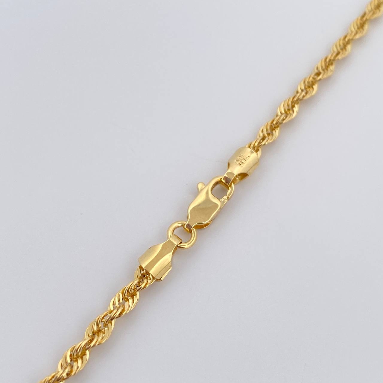 Cadena Lazo 7.3gr / 23 3/4 in / 3mm Oro Amarillo +3 18K $