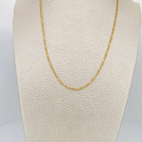 Cadena Figaro 1.7gr / 17 3/4 in / 2mm Oro Amarillo +1 18K %