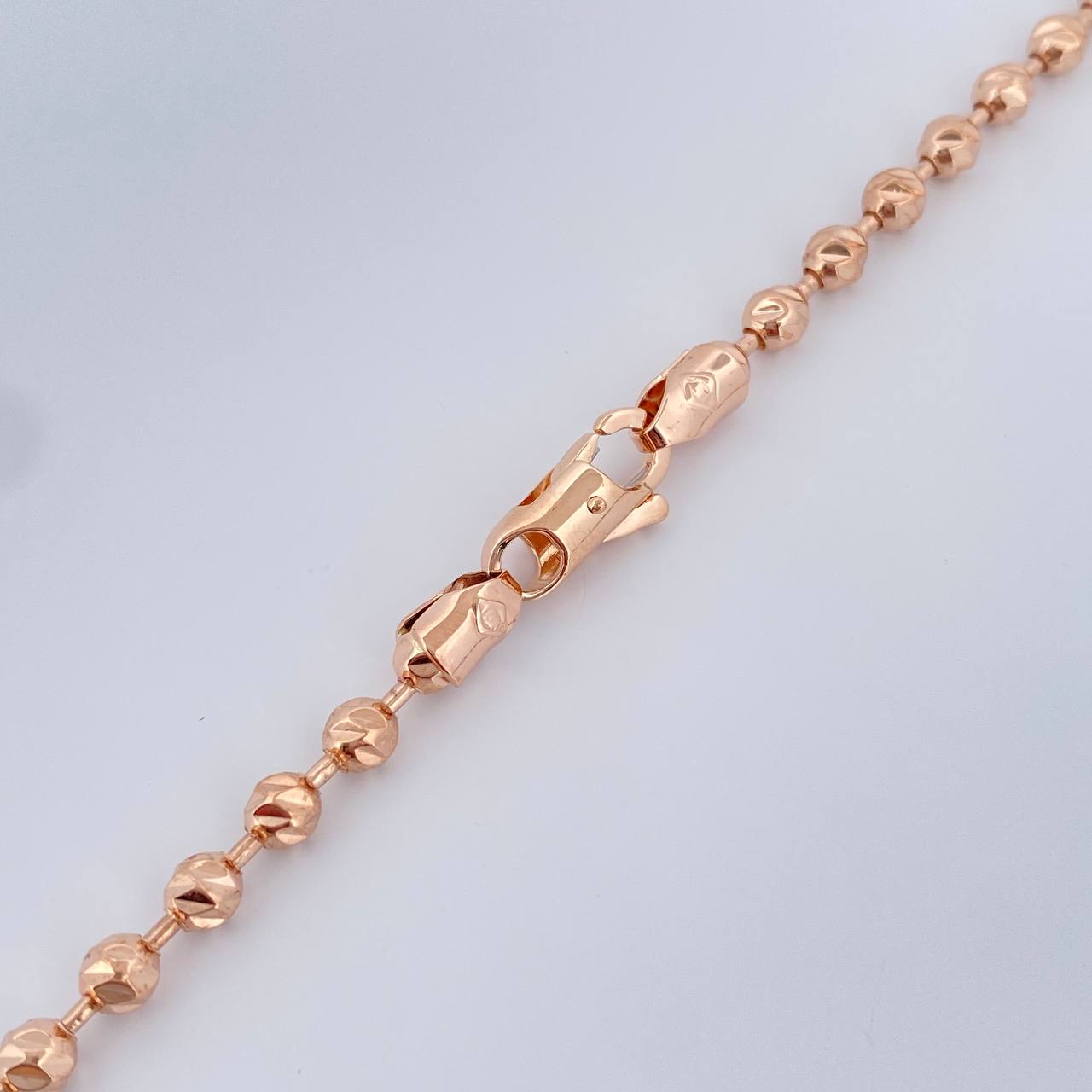 Cadena Militar 26.55gr / 25 1/2 in / 4mm Oro Rosa 18K %