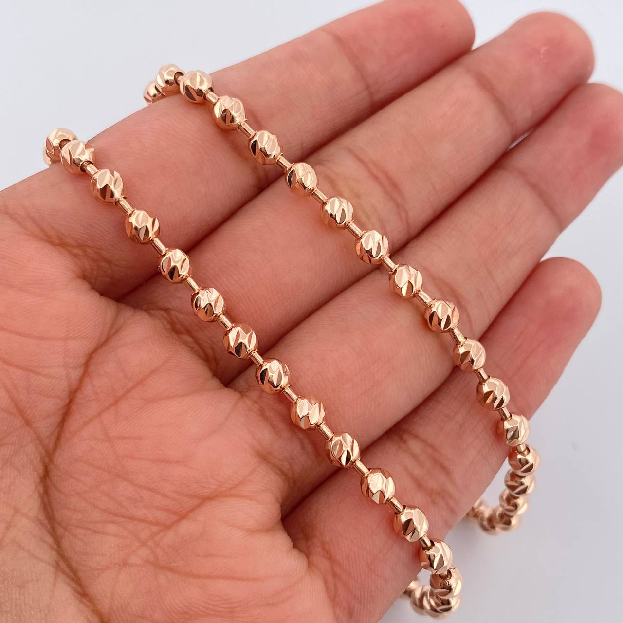 Cadena Militar 26.55gr / 25 1/2 in / 4mm Oro Rosa 18K %