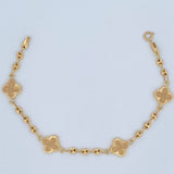 Pulso Trebol GC 4.45gr / 7 in / 3.2mm Oro Amarillo 18K %