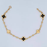 Pulso Trebol 4.05gr / 7 1/2 in / 2mm Oro Amarillo 18K %