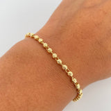 Military Style Bracelet 3.1gr / 7 1/4 in / 4mm Yellow Gold 18K %