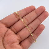 Pulso Espiga 1.55gr / 7 1/2 in / 3mm Oro Amarillo 18K %
