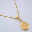 Set Cadena y Dije Veneciana + Virgen Milagrosa 1.75gr / 17 3/4 in / 0.6mm Oro Amarillo 18K %