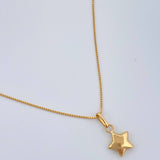 Set Cadena y Dije Veneciana + Estrella 1.55gr / 17 3/4 in / 0.6mm Oro Amarillo 18K %