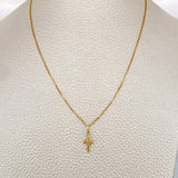 Set Cadena y Dije Veneciana + Cruz 1.85gr / 18 1/4 in / 0.8mm Oro Amarillo 18K %