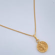 Set Cadena y Dije Veneciana + San Benito 1.75gr / 17 3/4 in / 0.7mm Oro Amarillo 18K %