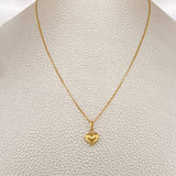 Set Cadena y Dije Veneciana + Corazon 1.6gr / 17 3/4 in / 0.5mm Oro Amarillo 18K %