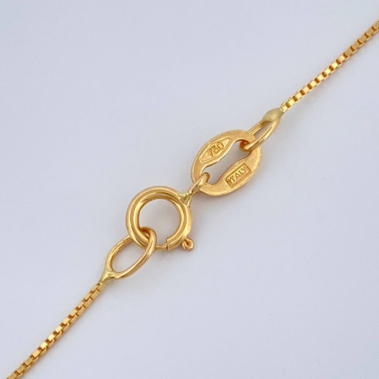 Set Cadena y Dije Veneciana + Corazon 1.6gr / 17 3/4 in / 0.5mm Oro Amarillo 18K %