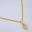 Lazo Chain and Pendant Set + Crown 1.25gr / 17 3/4 in / 0.8mm 18K Yellow Gold %