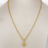 Set Cadena y Dije Lazo + Libelula 1.45gr / 15 3/4 in / 0.9mm Oro Amarillo 18K %